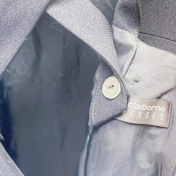 Liz Claiborne Dress Black Criss Cross Cocktail Dress - Picture 8 of 14